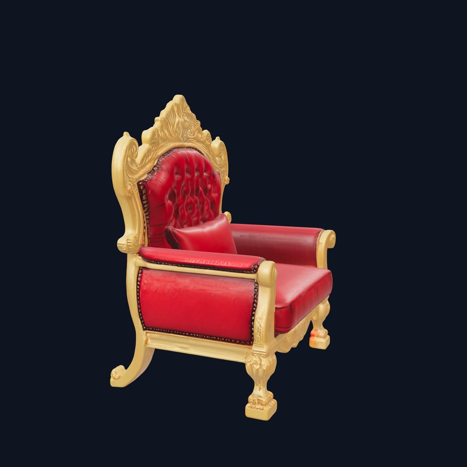 Royal Throne Chair Model Pack  Detailed and Ornate Design